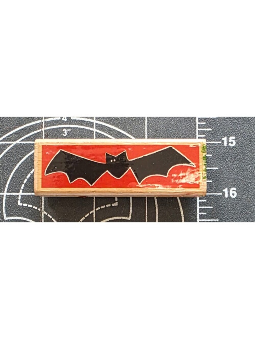 Hampton Art Studio G Halloween Bat Wood Mounted Rubber Stamp Scrapbooking Crafts